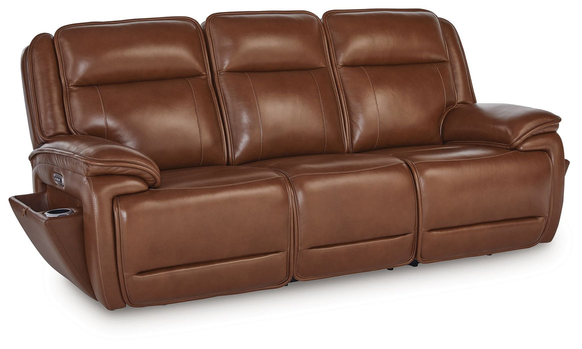 Healy Pier - Chocolate - Power Reclining Sofa / Adj Headrest - Tallahassee Discount Furniture (FL)