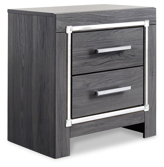 Lodanna - Two Drawer Night Stand - Gray - Tallahassee Discount Furniture (FL)