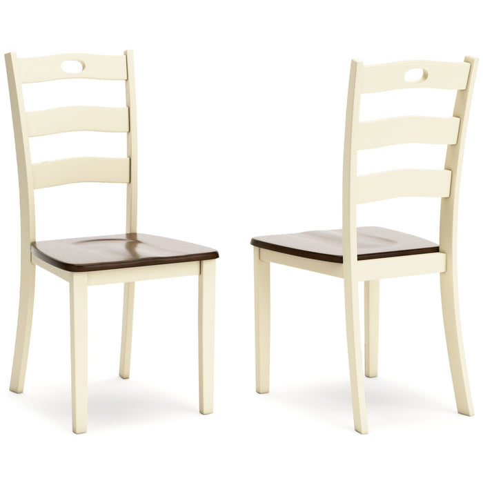 Woodanville - Dining Room Side Chair (Set of 2) - Cream / Brown - Tallahassee Discount Furniture (FL)