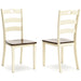 Woodanville - Dining Room Side Chair (Set of 2) - Cream / Brown - Tallahassee Discount Furniture (FL)