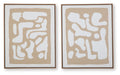 Waldett - Beige / White - Wall Art Set (Set of 2) - Tallahassee Discount Furniture (FL)