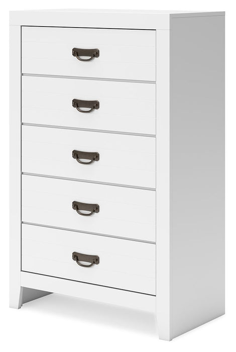 Binterglen - White - Five Drawer Chest - Tallahassee Discount Furniture (FL)