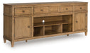 Sharlance - Light Brown - XL TV Stand With Fireplace Option - Tallahassee Discount Furniture (FL)