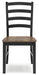 Wildenauer - Dining Room Side Chair (Set of 2) - Brown / Black - Tallahassee Discount Furniture (FL)