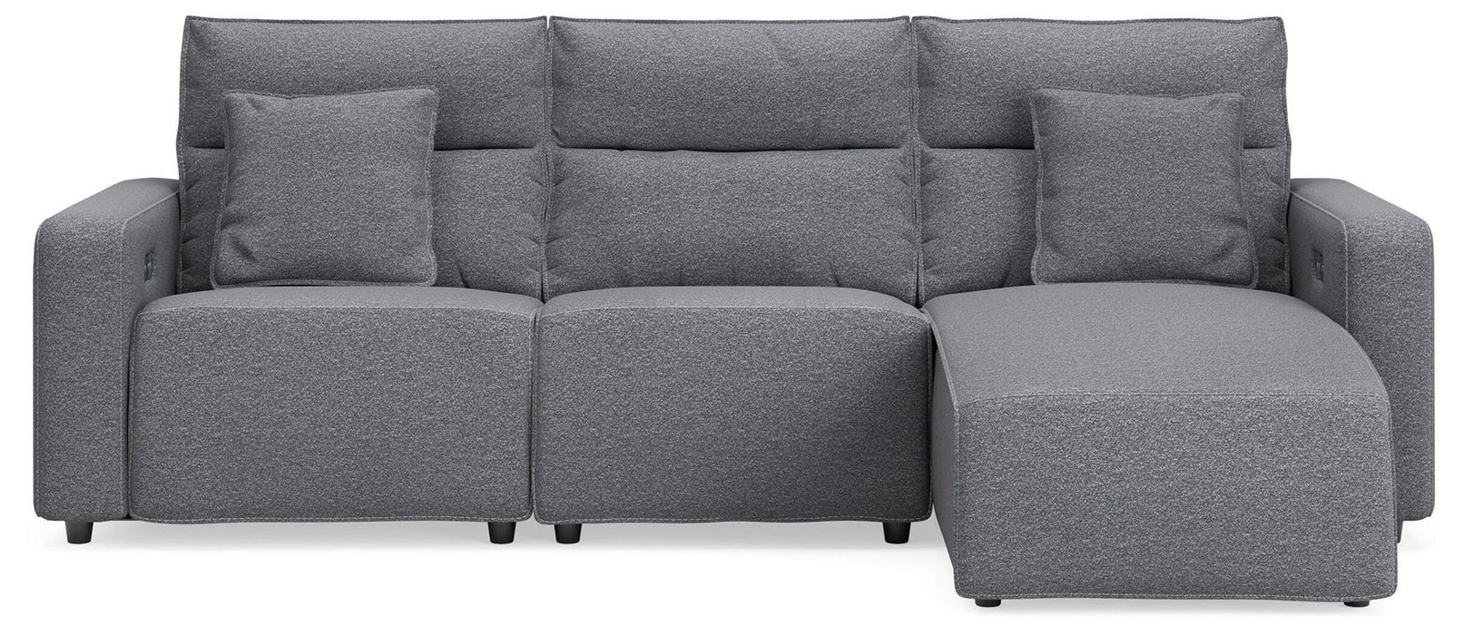 Modmax II - Reclining Sectional - Salt And Pepper - Tallahassee Discount Furniture (FL)