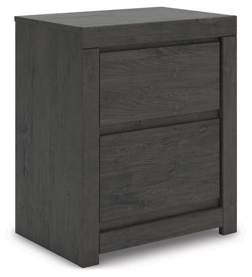 Fraluna - Charcoal - Two Drawer Night Stand - Tallahassee Discount Furniture (FL)