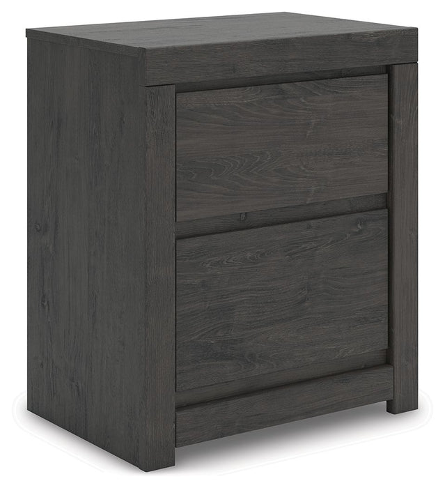 Fraluna - Charcoal - Two Drawer Night Stand - Tallahassee Discount Furniture (FL)