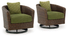 Horizon Hall - Brown / Green - Swivel Lounge With Cushion - Tallahassee Discount Furniture (FL)