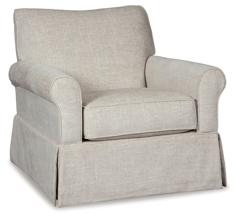 Searcy - Swivel Glider Accent Chair - Quartz - Tallahassee Discount Furniture (FL)