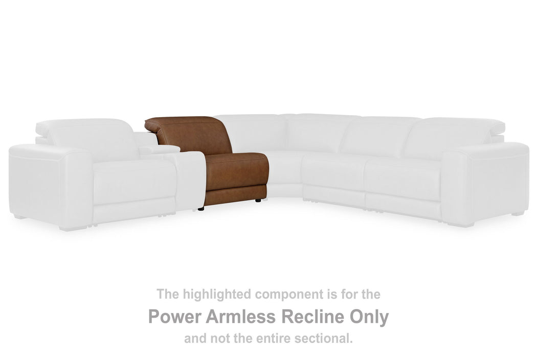 Magic Man - Caramel - Power Armless Recliner With Adj Headrest - Tallahassee Discount Furniture (FL)