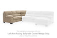 SimpleJoy - LAF Sofa With Corner Wedge - Sand - Tallahassee Discount Furniture (FL)