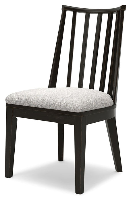 Galliden - Black - Dining Upholstered Side Chair (Set of 2) - Tallahassee Discount Furniture (FL)