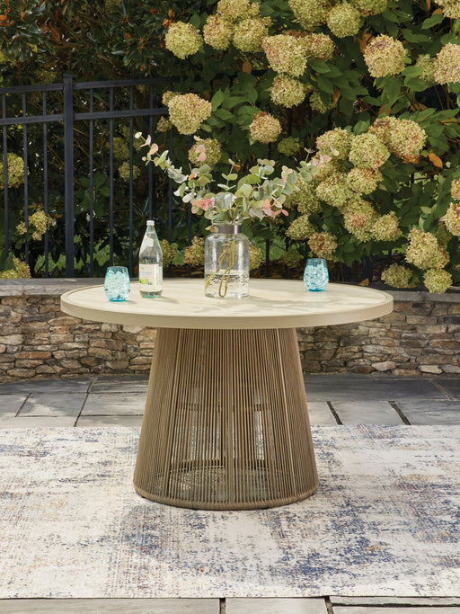 Orchard Beach - Outdoor Dining Table - Beige - Tallahassee Discount Furniture (FL)