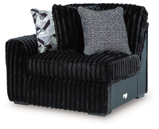 Midnight-Madness - LAF Corner Chair - Onyx - Tallahassee Discount Furniture (FL)