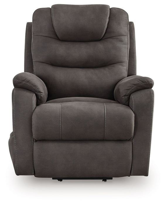 Snowfield - Gunmetal - Power Lift Recliner - Tallahassee Discount Furniture (FL)