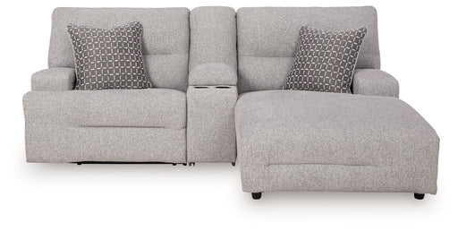 Acklen Place - 4 Pc. - 3-Piece Power Reclining Sectional Sofa With Raf Chaise, Wide Seat Power Recliner - Pewter - Tallahassee Discount Furniture (FL)
