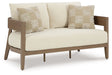 Serene Bay - Dark Brown / White - Loveseat With Cushion - Tallahassee Discount Furniture (FL)