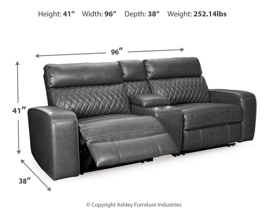 Samperstone - Power Reclining Sectional - Tallahassee Discount Furniture (FL)