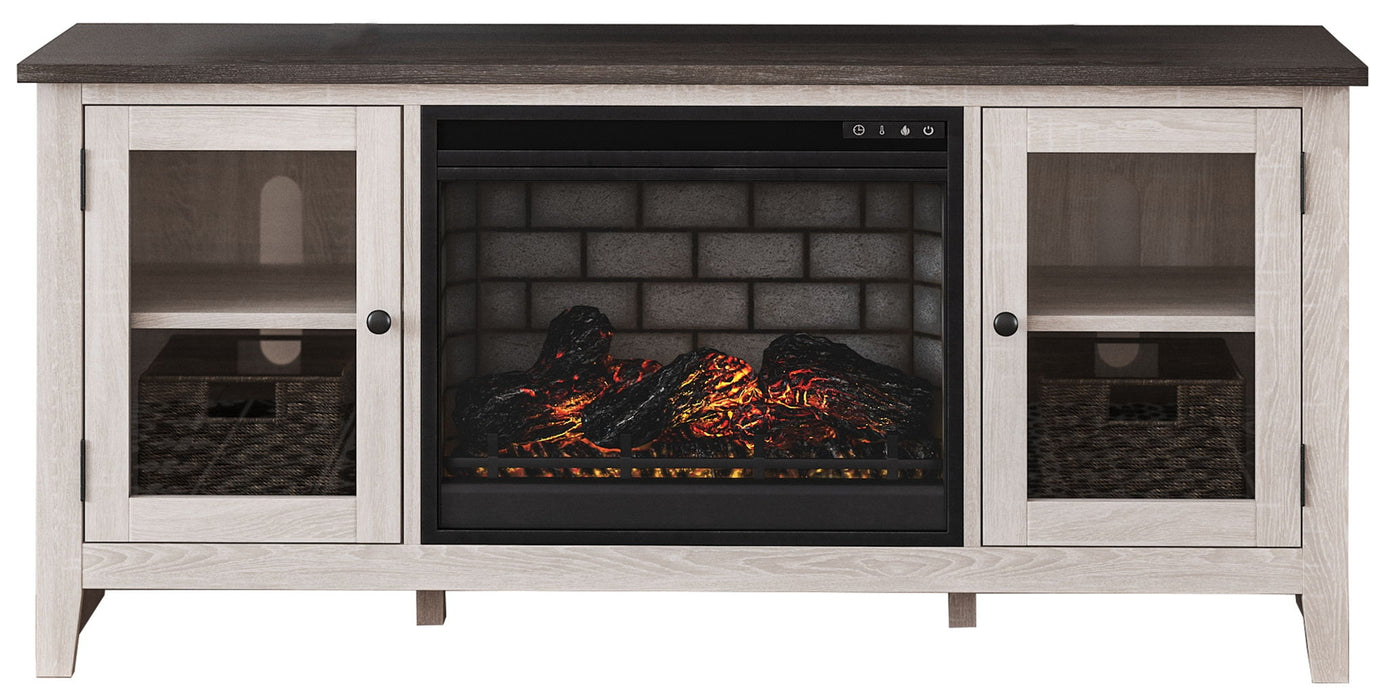 Dorrinson - TV Stand With Fireplace Insert - Tallahassee Discount Furniture (FL)