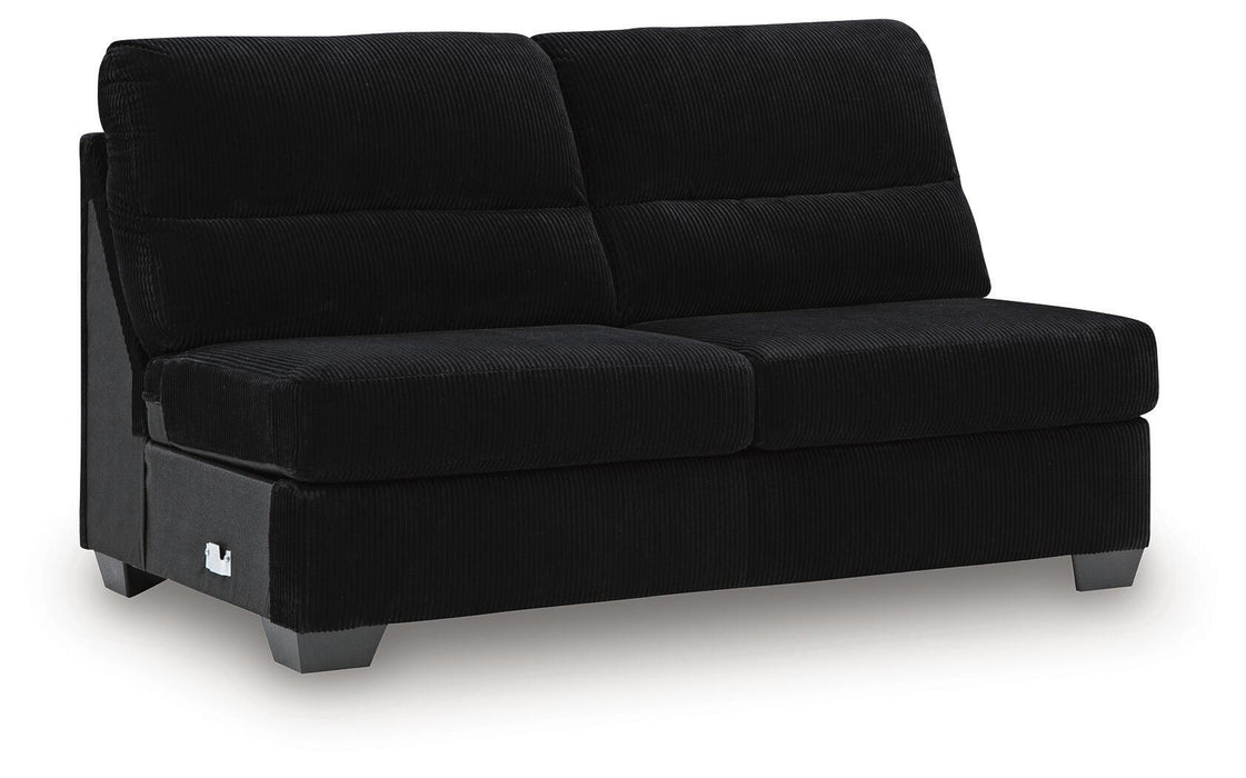 SimpleJoy - Armless Loveseat - Onyx - Tallahassee Discount Furniture (FL)