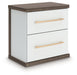 Kendanport - Brown / White - Two Drawer Night Stand - Tallahassee Discount Furniture (FL)