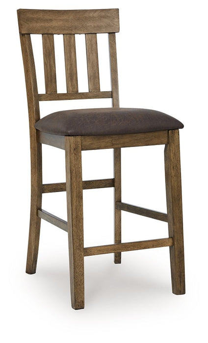 Urbinforte - Upholstered Barstool (Set of 2) - Light Brown - Tallahassee Discount Furniture (FL)
