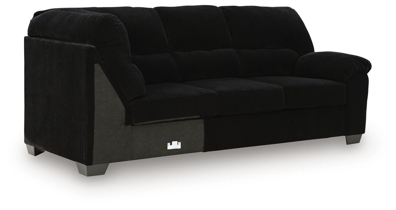 SimpleJoy - RAF Sofa With Corner Wedge - Onyx - Tallahassee Discount Furniture (FL)