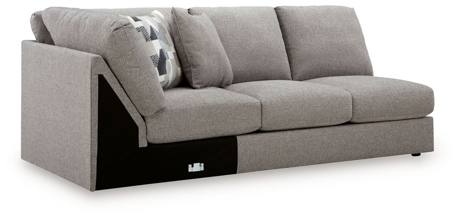 Lindon - LAF Armless Loveseat With Wedge - Smoke - Tallahassee Discount Furniture (FL)
