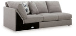 Lindon - LAF Armless Loveseat With Wedge - Smoke - Tallahassee Discount Furniture (FL)