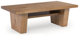 Kristiland - Light Brown - Rectangular Cocktail Table - Tallahassee Discount Furniture (FL)