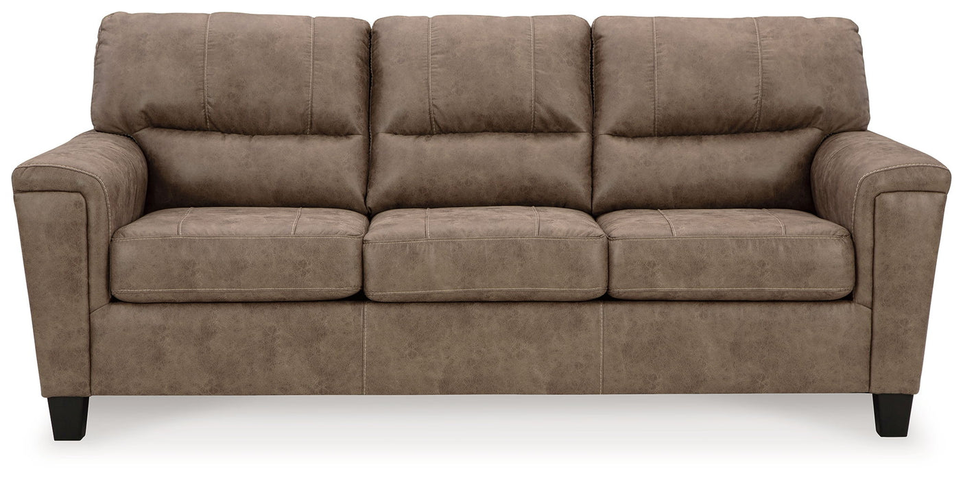 Navi - 3 Pc. - Sofa, Loveseat, Rocker Recliner - Fossil - Tallahassee Discount Furniture (FL)