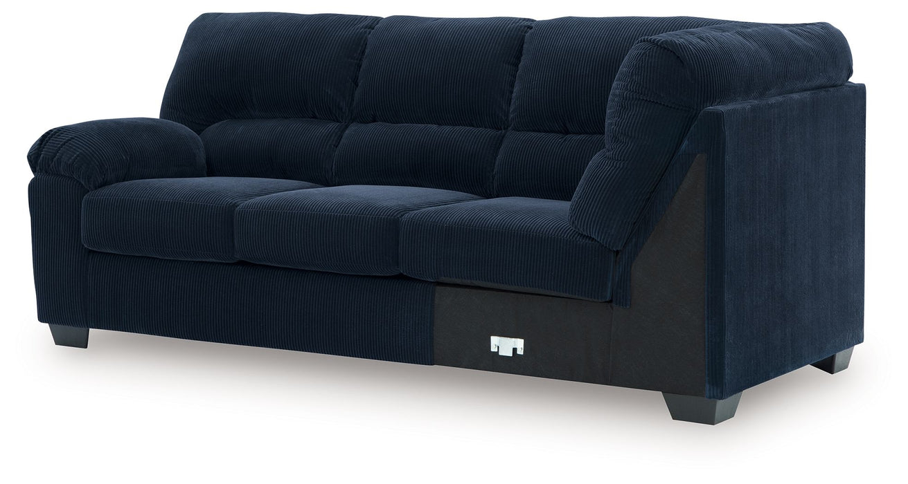 SimpleJoy - LAF Sofa With Corner Wedge - Navy - Tallahassee Discount Furniture (FL)