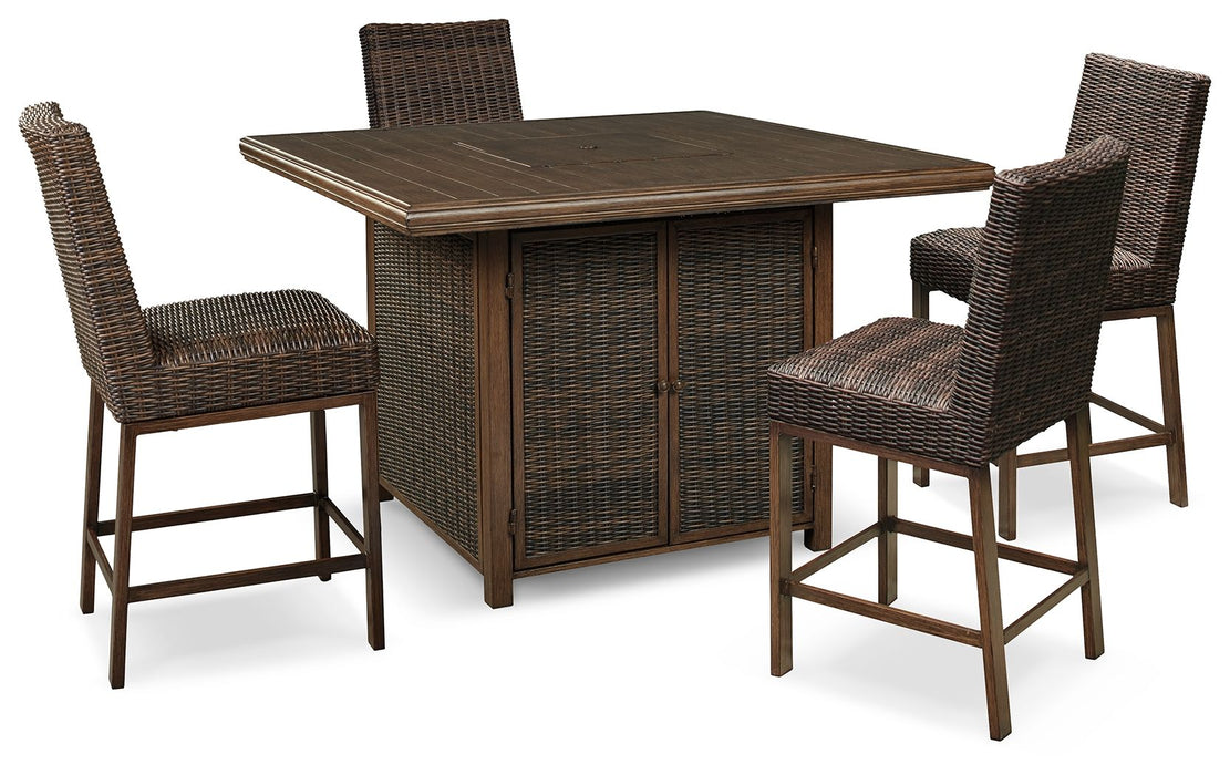 Paradise Trail - Outdoor Fire Pit Table Set - Tallahassee Discount Furniture (FL)