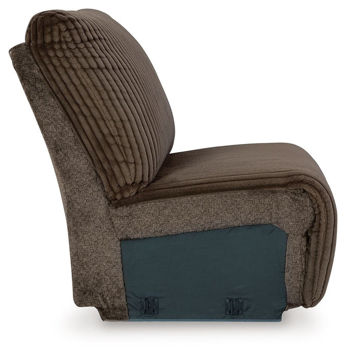 Top Tier - Chocolate - Armless Chair - Tallahassee Discount Furniture (FL)