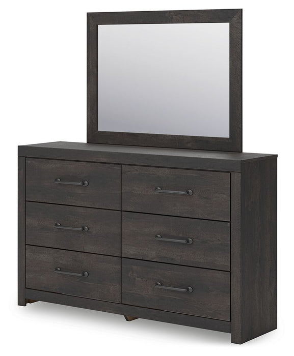 Hollivern - Dark Gray - Dresser And Mirror - Tallahassee Discount Furniture (FL)