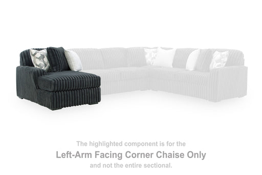 Midnight-Madness - LAF Corner Chaise - Gunmetal - Tallahassee Discount Furniture (FL)