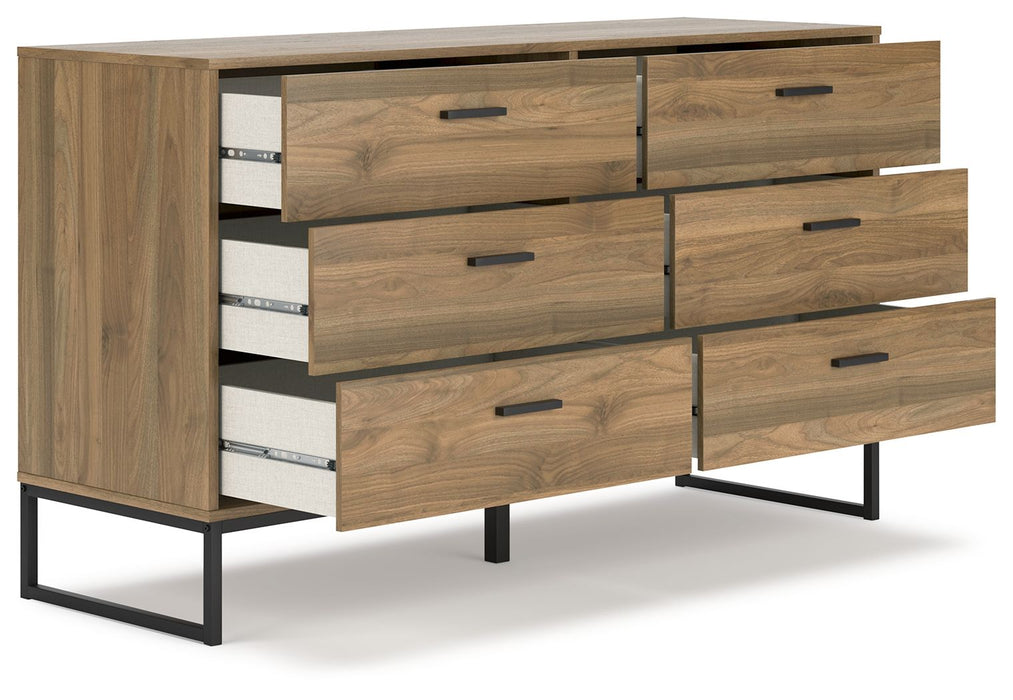 Deanlow - Honey - Six Drawer Dresser - Tallahassee Discount Furniture (FL)