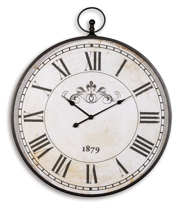 Augustina - Wall Clock - Antique Black - Tallahassee Discount Furniture (FL)