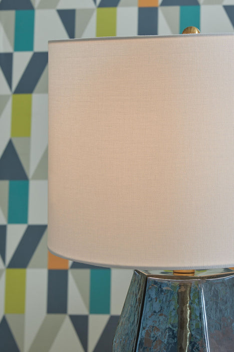 Tallow - Glass Table Lamp - Blue - Tallahassee Discount Furniture (FL)