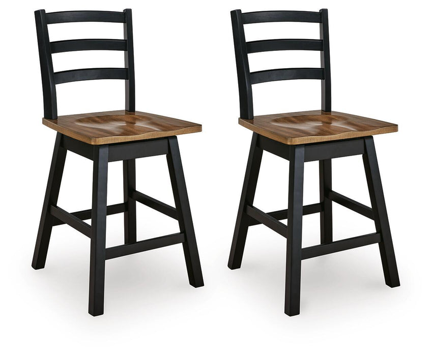 Wildenauer - Swivel Stool (Set of 2) - Tallahassee Discount Furniture (FL)