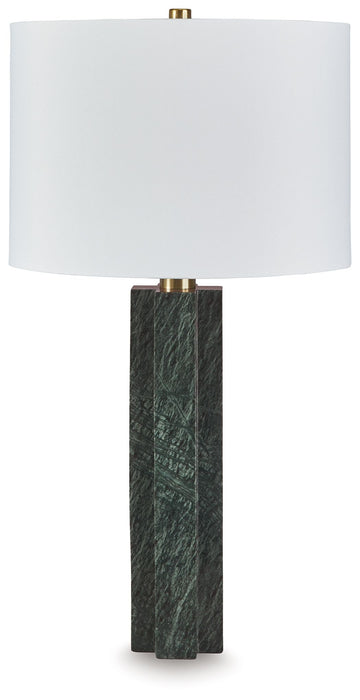 Keegan - Green - Marble Table Lamp - Tallahassee Discount Furniture (FL)