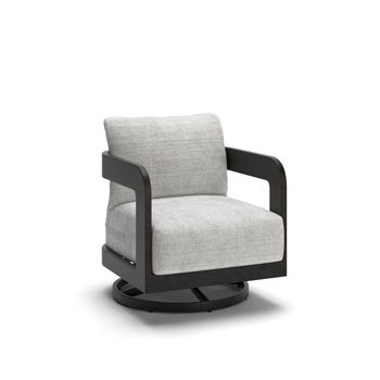 Salina Bay - Swivel Lounge With Cushion - Black / Gray - Tallahassee Discount Furniture (FL)