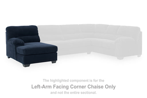 SimpleJoy - LAF Corner Chaise - Navy - Tallahassee Discount Furniture (FL)