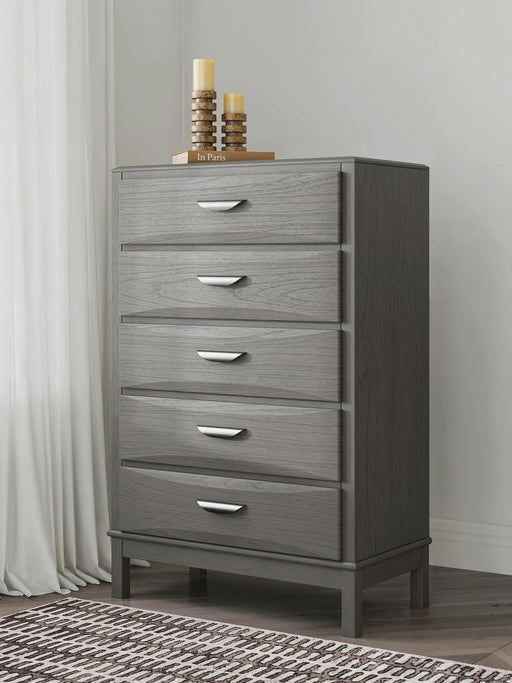 Mazing - Five Drawer Chest - Gray - Tallahassee Discount Furniture (FL)