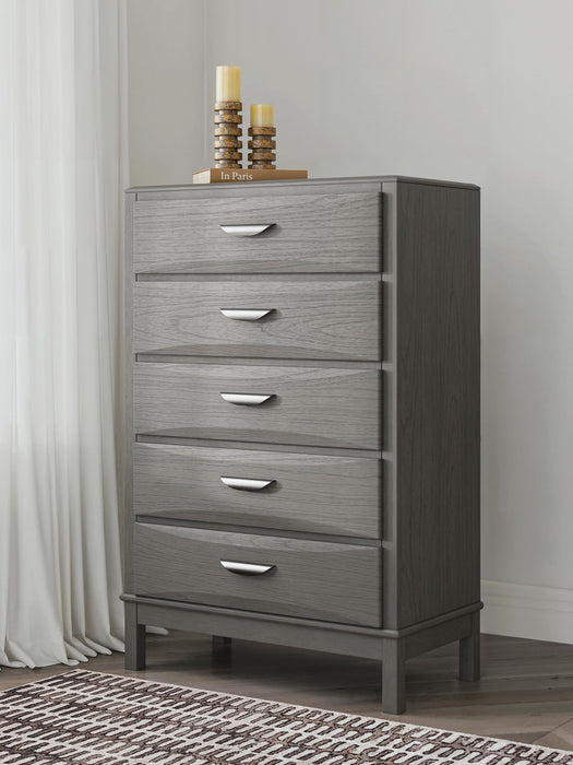 Mazing - Five Drawer Chest - Gray - Tallahassee Discount Furniture (FL)