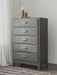Mazing - Five Drawer Chest - Gray - Tallahassee Discount Furniture (FL)