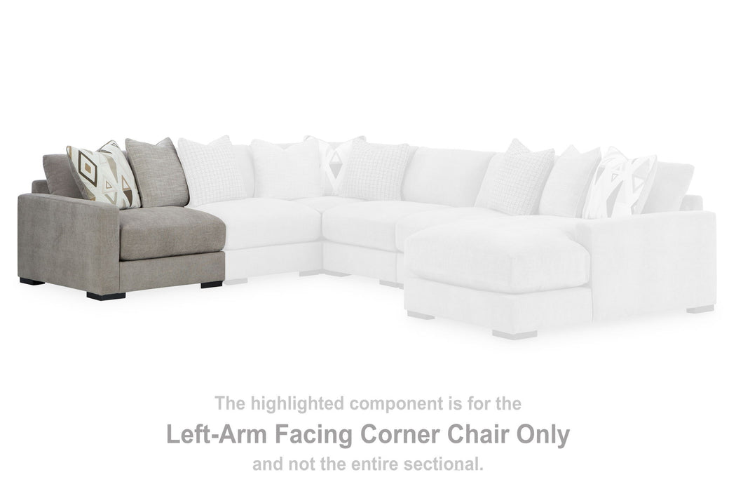 Aslan Court - Pebble - Laf Corner Chair - Tallahassee Discount Furniture (FL)