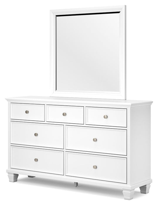 Fortman - White - Dresser And Mirror - Tallahassee Discount Furniture (FL)