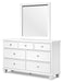 Fortman - White - Dresser And Mirror - Tallahassee Discount Furniture (FL)