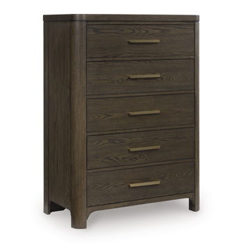 Radkin - Five Drawer Chest - Burnished Brown - Tallahassee Discount Furniture (FL)